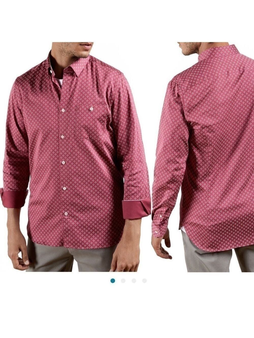 𝅺croissy Geometric Print Button-
Up Shirt